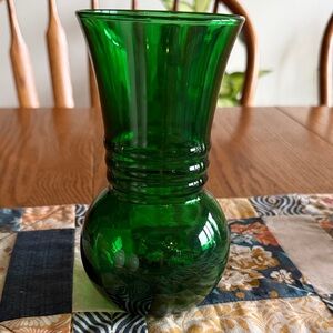 Elegant Green Glass Vase